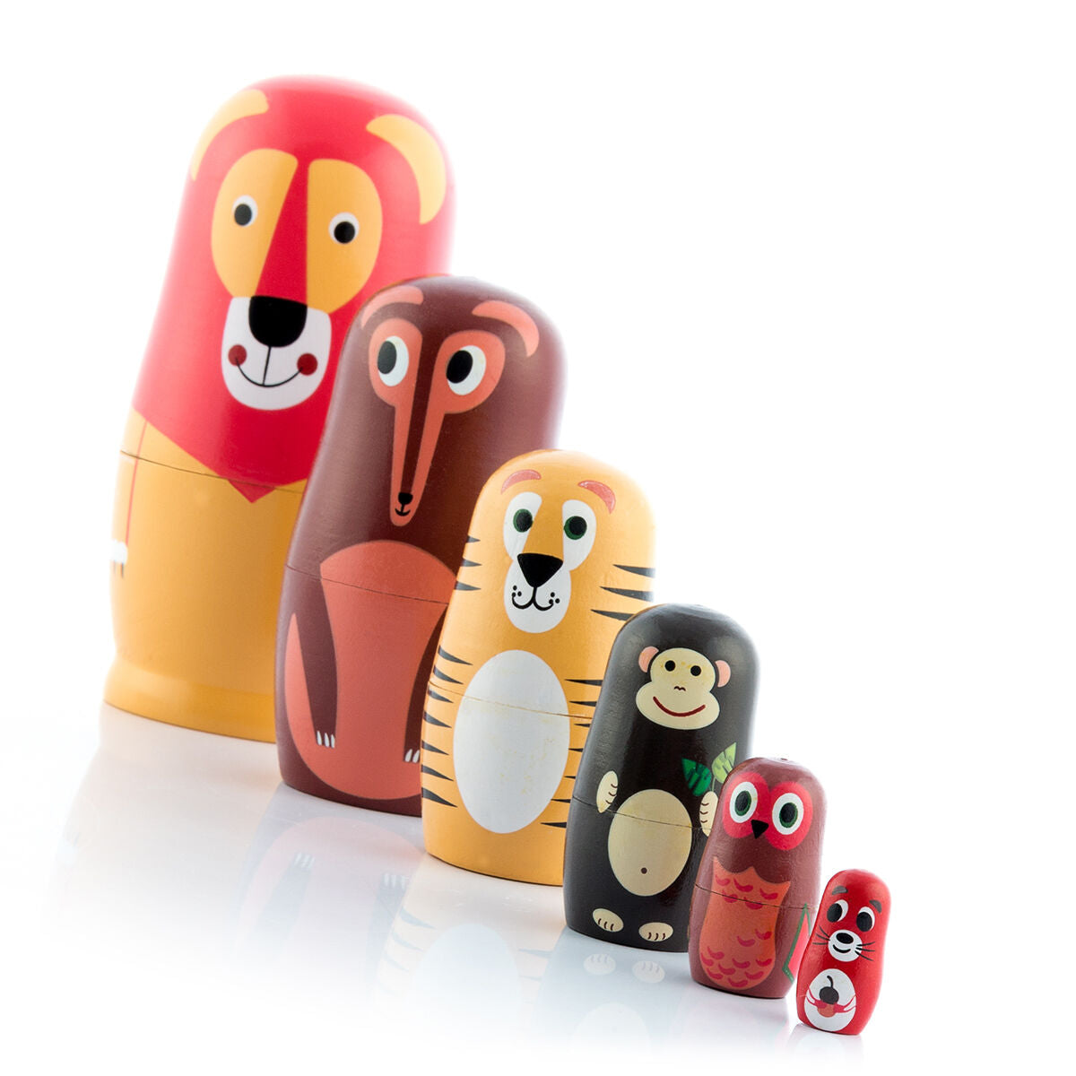 Matryoshka de Madera con Figuras de Animales Funimals InnovaGoods 11 Piezas