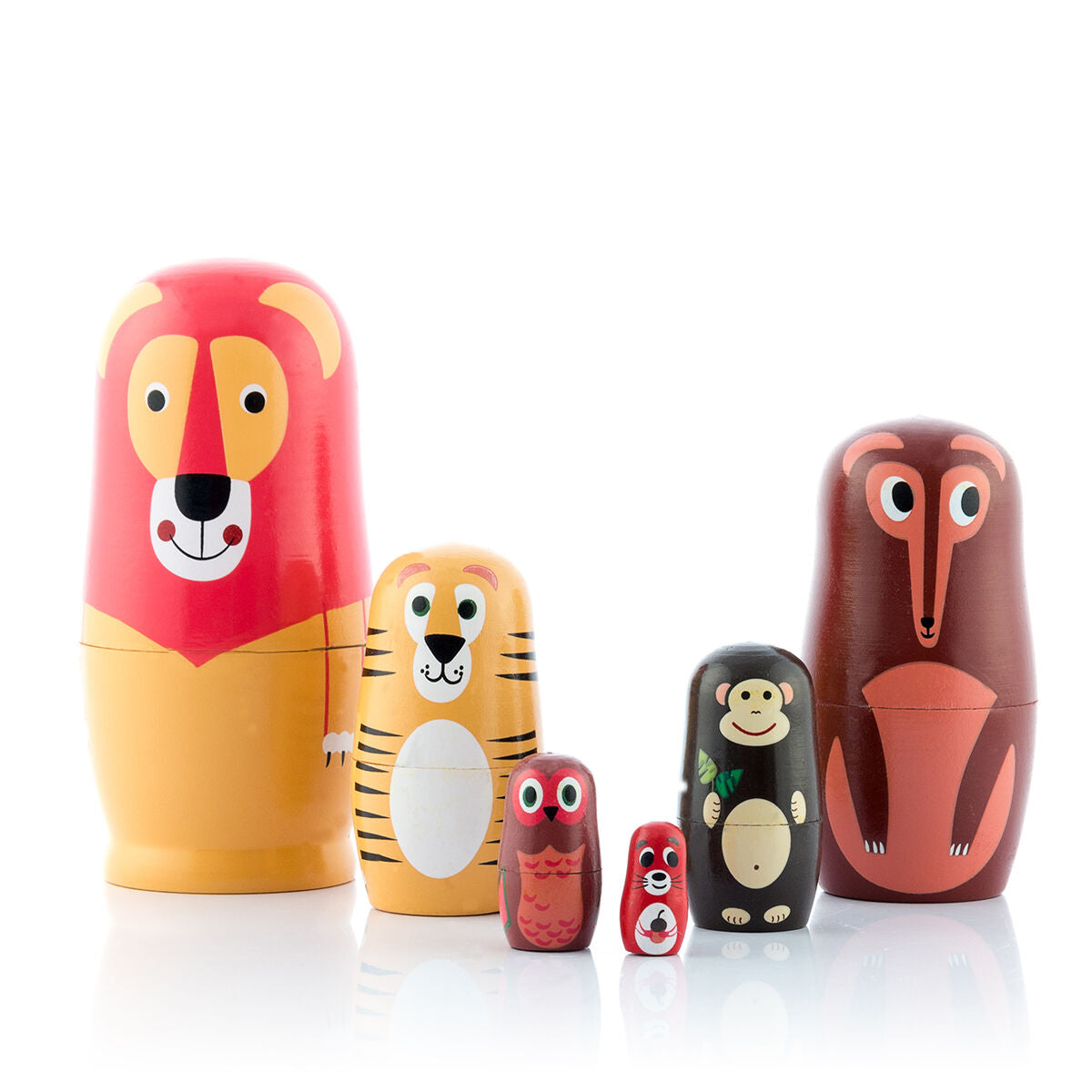 Matryoshka de Madera con Figuras de Animales Funimals InnovaGoods 11 Piezas