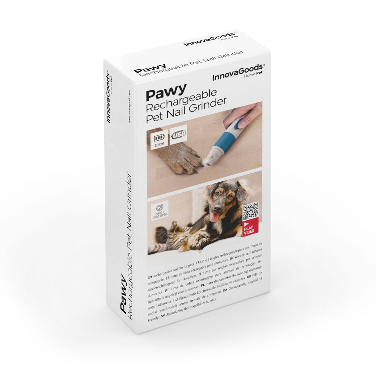 Lima de Uñas Recargable para Mascotas Pawy InnovaGoods