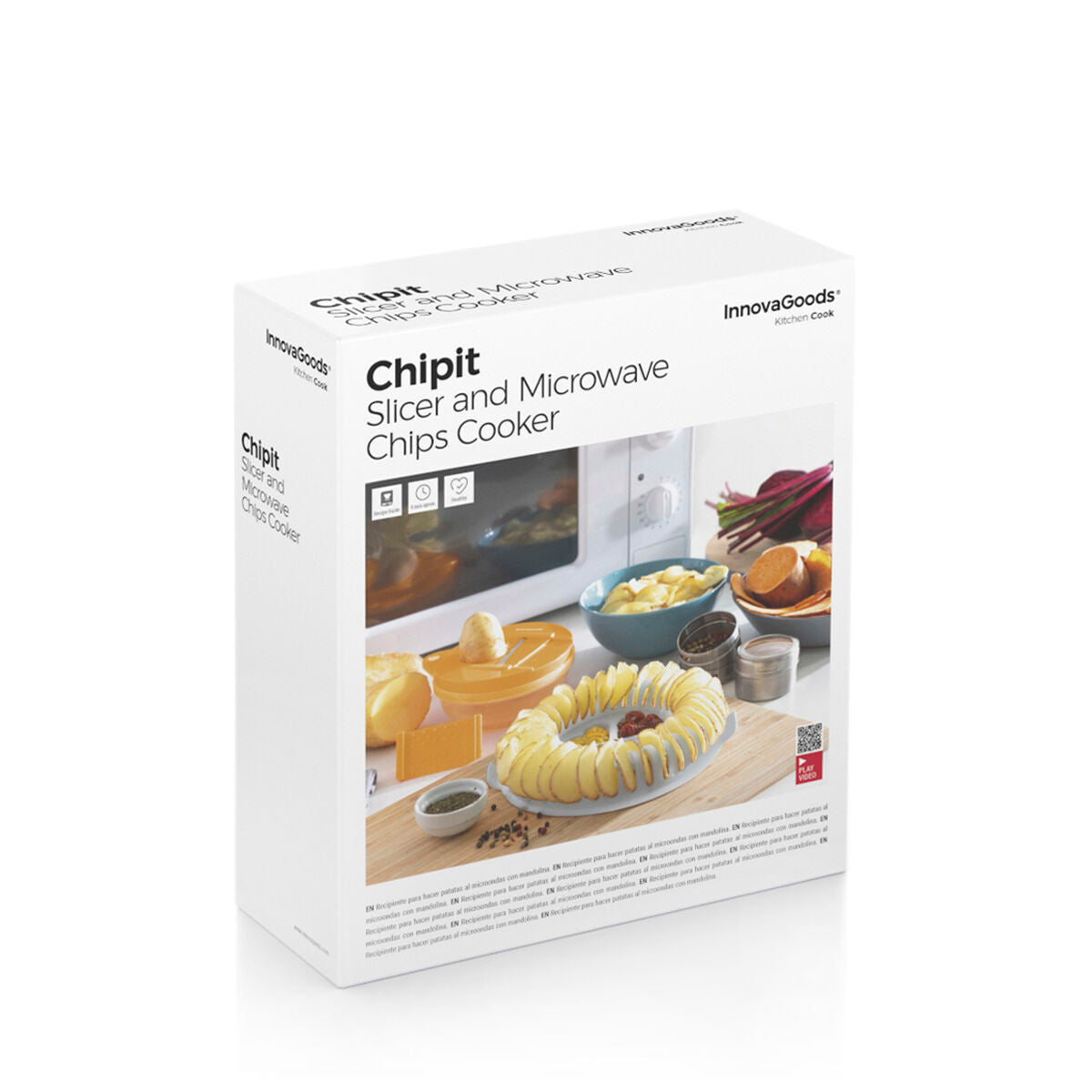 Set para Hacer Chips al Microondas con Mandolina y Recetas Chipit InnovaGoods